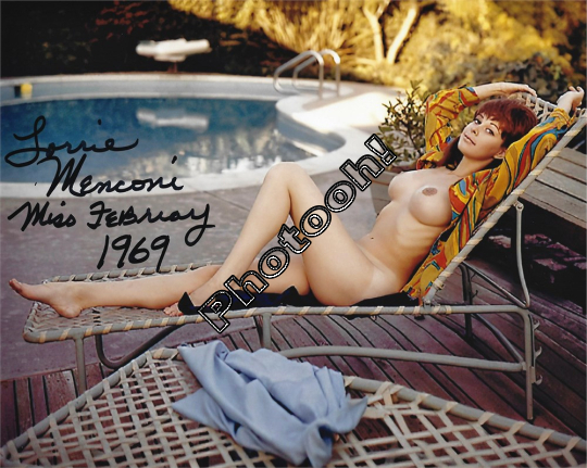 LORRIE MENCONI Feb-1969 PLAYBOY PLAYMATE Photo Signed Autograph REPRINT