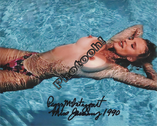 PEGGY McINTAGGART Jan-1990 PLAYBOY PLAYMATE Photo Signed Autograph REPRINT